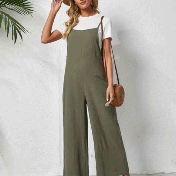 Stretch Linen Overalls. - Picture 4 of 4